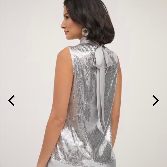 Silver Sequin Halter - Picture 2 of 2